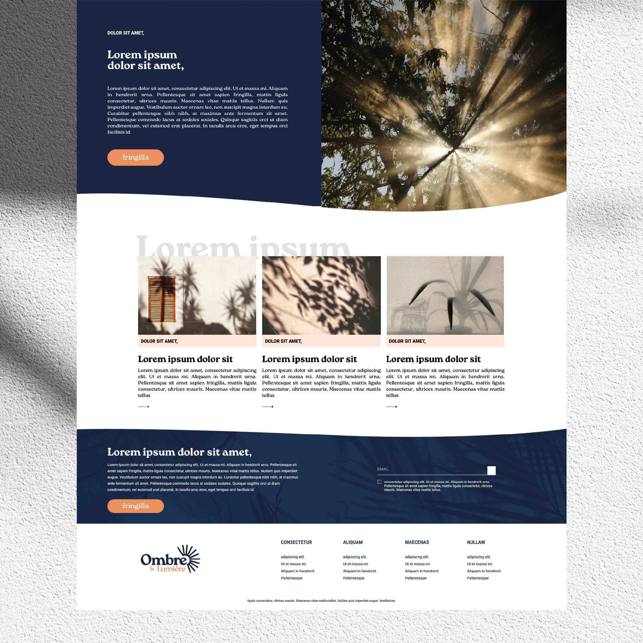 Site web desktop  - Ombre et Lumière Partie 2